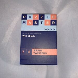 Puzzle Master Brainteasers 75 Brain Twisters Card Deck Will Shortz Wordplay Game